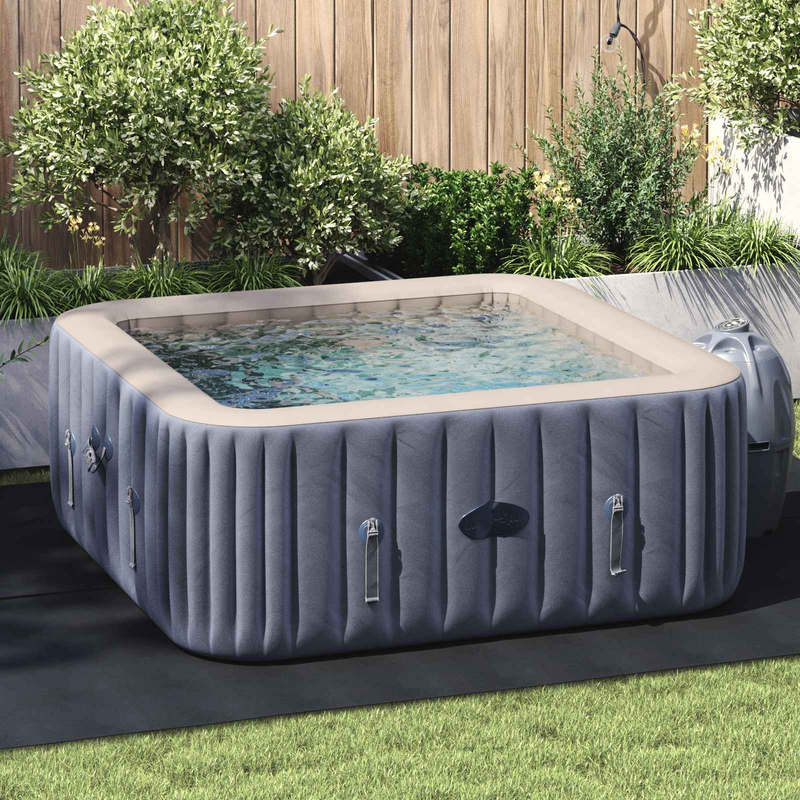 Vidaxl Schwimmbadbodenplane schwarz 300 x 220 x 0,1 cm Vliesstoff