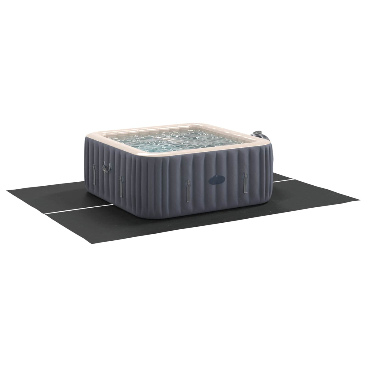 Vidaxl Schwimmbadbodenplane schwarz 300 x 220 x 0,1 cm Vliesstoff