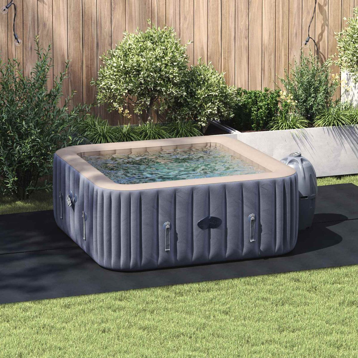 Vidaxl Schwimmbadbodenplane schwarz 420 x 220 x 0,1 cm Vliesstoff