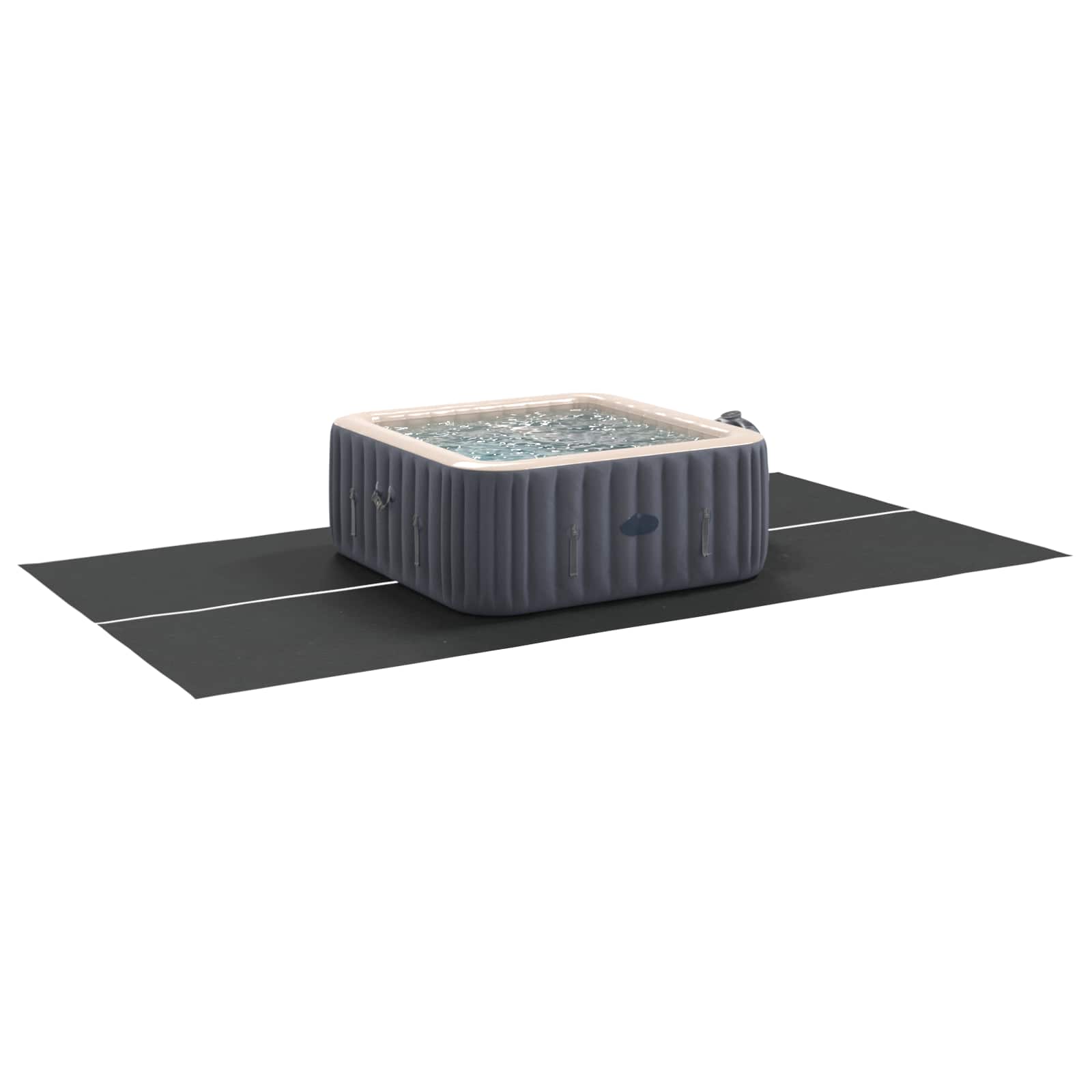 Vidaxl Schwimmbadbodenplane schwarz 420 x 220 x 0,1 cm Vliesstoff