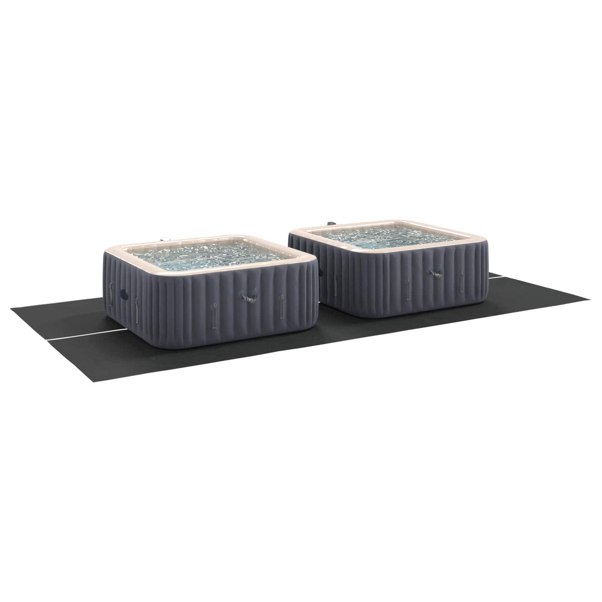 Vidaxl Schwimmbadbodenplane schwarz 500 x 250 x 0,1 cm Vliesstoff