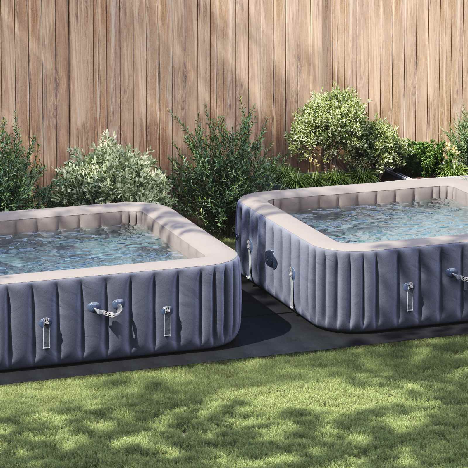 Vidaxl Schwimmbadbodenplane schwarz 640 x 321 x 0,1 cm Vliesstoff