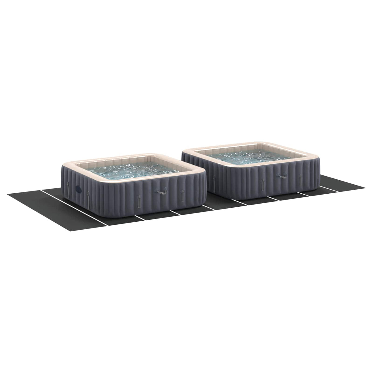 Vidaxl Schwimmbadbodenplane schwarz 999 x 500 x 0,1 cm Vliesstoff