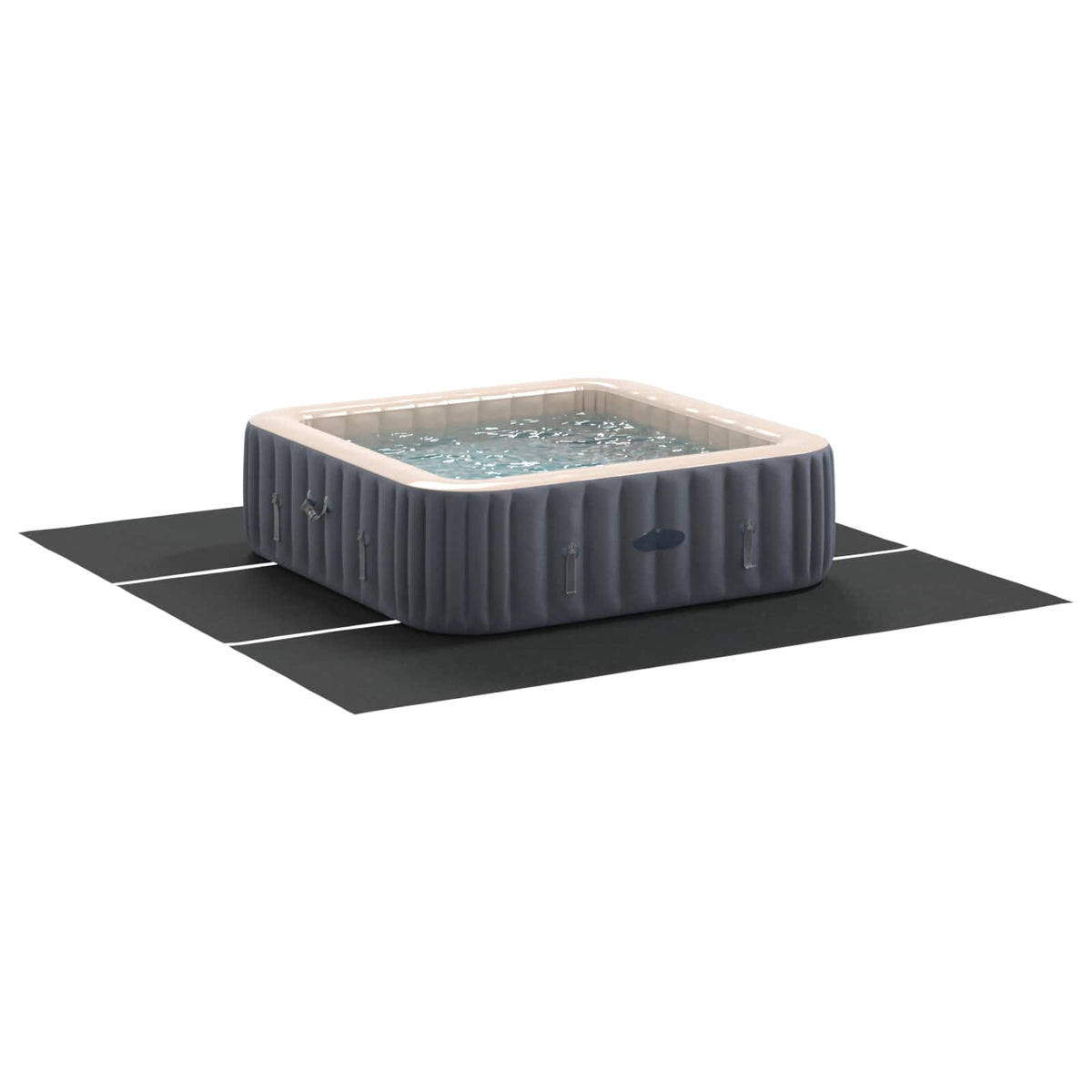 Vidaxl Schwimmbadbodenplane schwarz 396 x 396 x 0,1 cm Vliesstoff