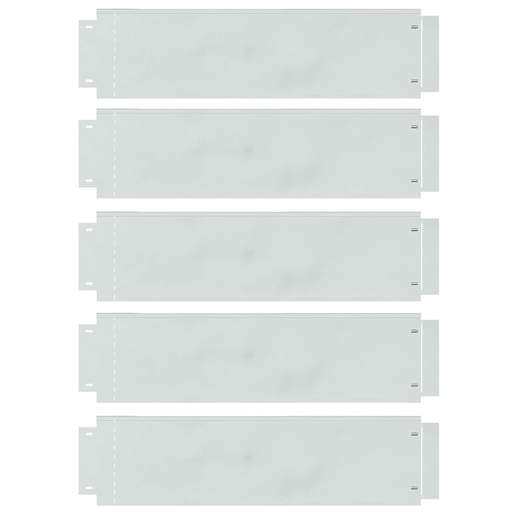 Vidaxl Rasenkanten 5 Stück Silber 100 x 25 x 0,07 cm