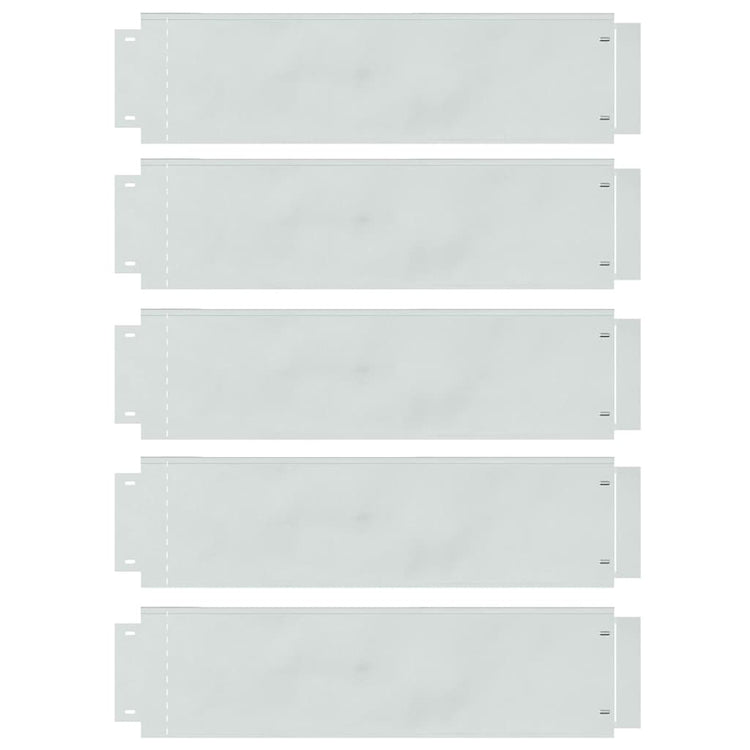 Vidaxl Rasenkanten 5 Stück Silber 100 x 25 x 0,07 cm