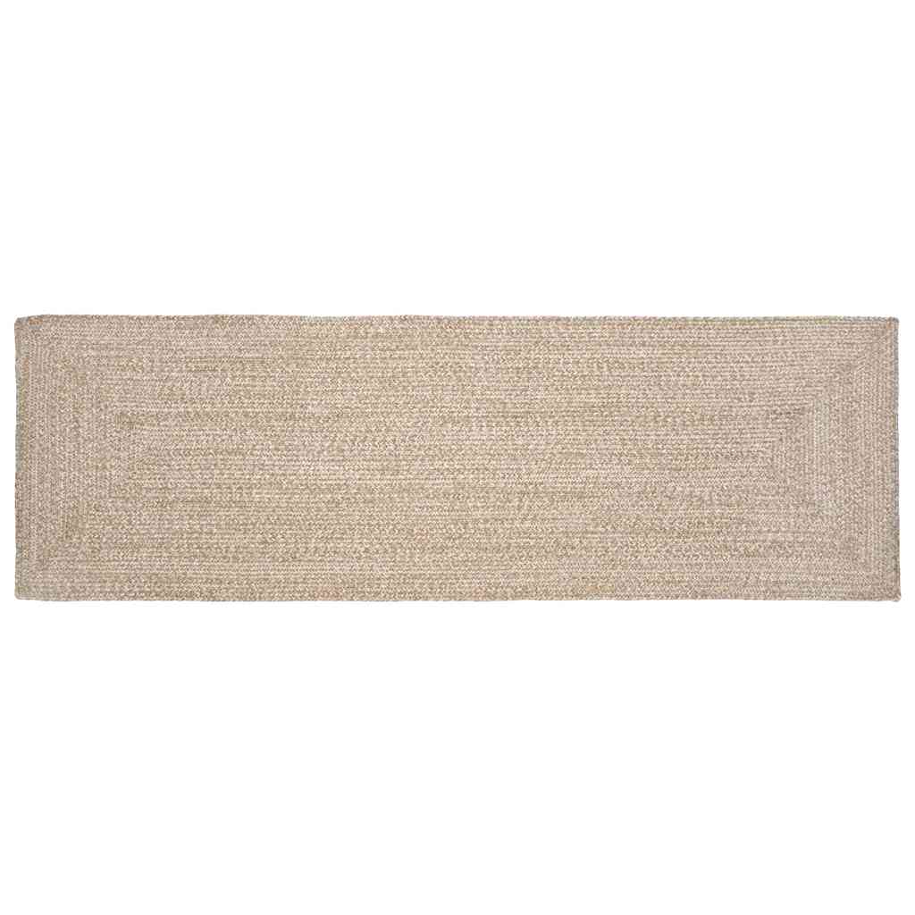 Vidaxx Teppiche rechteckig Natur und Weiß 60 x 200 cm Jute