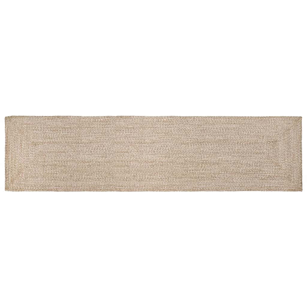 Vidaxx Teppiche rechteckig Natur und Weiß 80 x 400 cm Jute