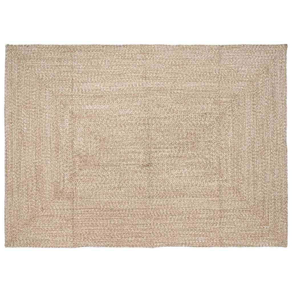 Vidaxx Teppiche rechteckig Natur und Weiß 240 x 340 cm Jute