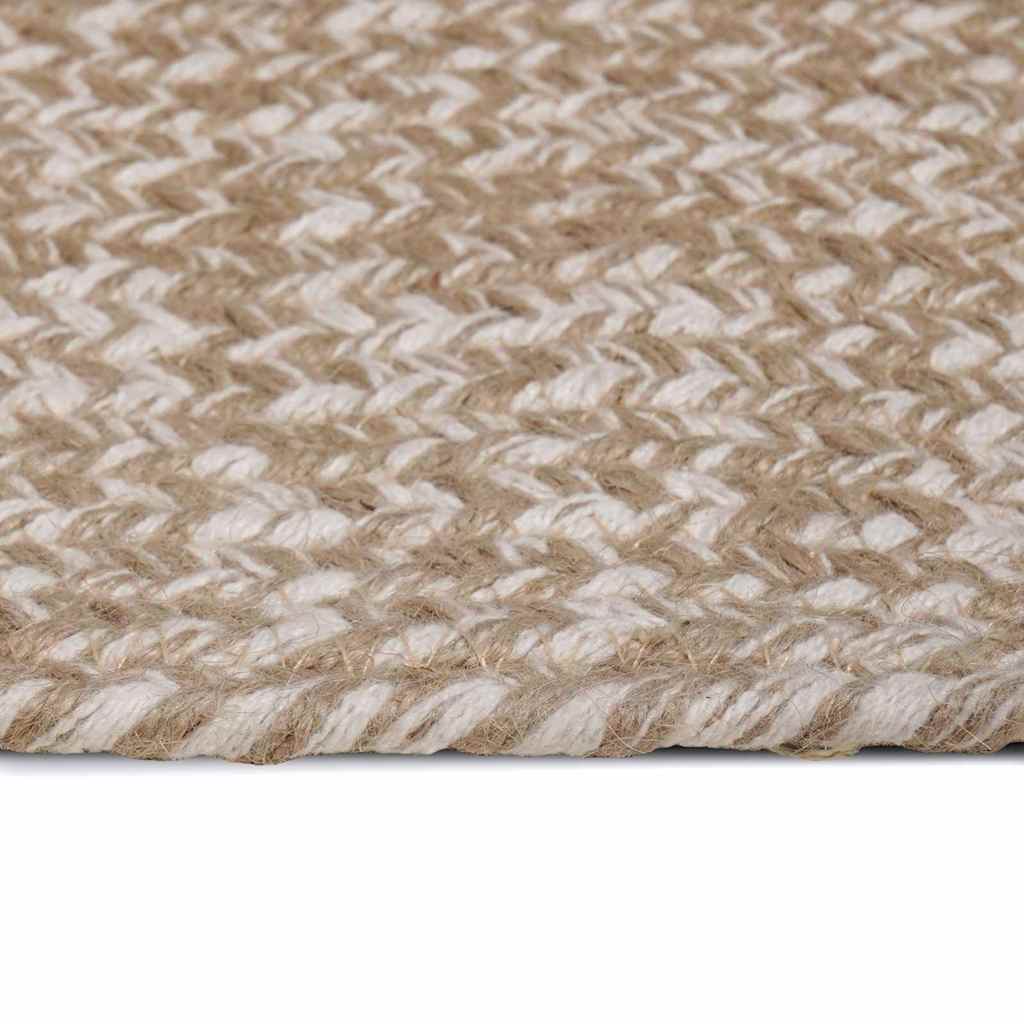 Vidaxx Teppiche quadratisch Natur und Weiß 300 x 300 cm Jute