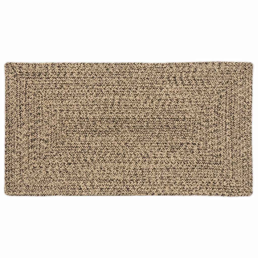 Vidaxl rechteckige Teppiche natur und schwarz 60 x 110 cm Jute
