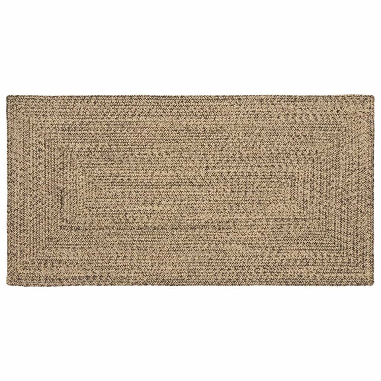 Vidaxl rechteckige Teppiche natur und schwarz 80 x 150 cm Jute