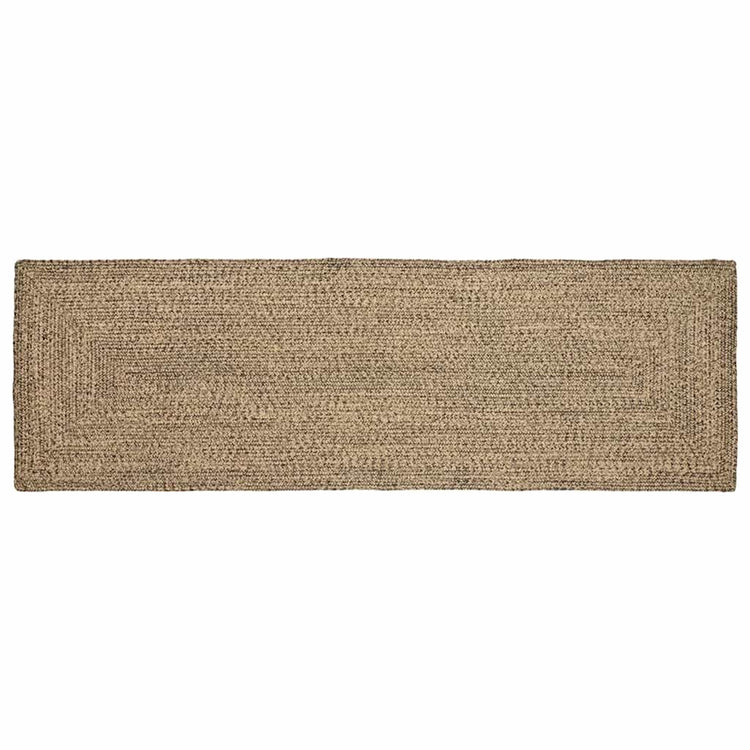 Vidaxl rechteckige Teppiche natur und schwarz 80 x 200 cm Jute