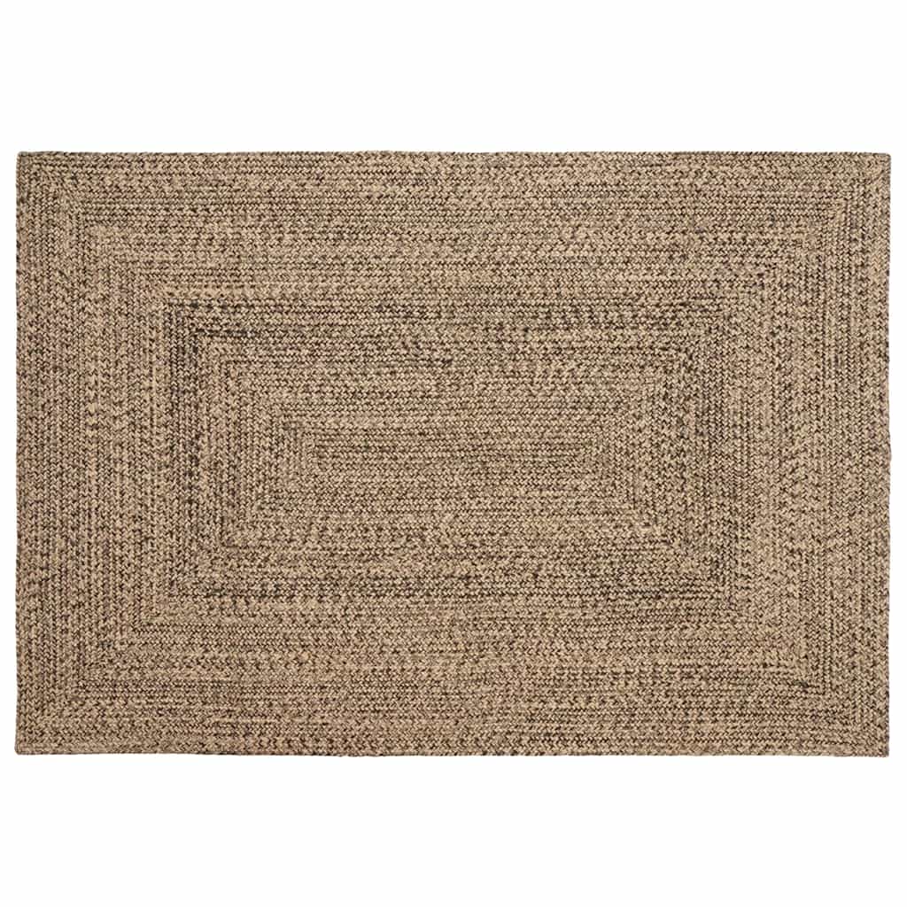 Vidaxx Teppiche rechteckig Natur und Schwarz 120 x 170 cm Jute