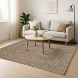 Vidaxx Teppiche rechteckig Natur und Schwarz 120 x 170 cm Jute - afbeelding 2