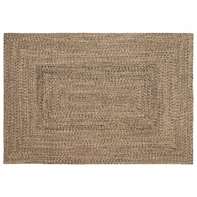 Vidaxl rechteckige Teppiche natur und schwarz 140 x 200 cm Jute