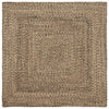 VidaXL Teppiche quadratisch Natur und Schwarz 160 x 160 cm Jute