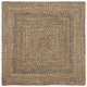 VidaXL Teppiche quadratisch Natur und Schwarz 160 x 160 cm Jute