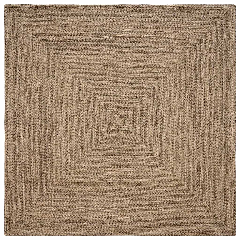 Vidaxx Teppiche quadratisch Natur und Schwarz 240 x 240 cm Jute