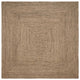 Vidaxx Teppiche quadratisch Natur und Schwarz 240 x 240 cm Jute