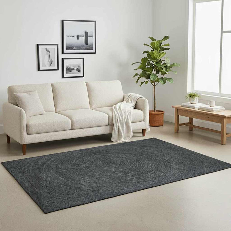 Vidaxl Teppiche quadratisch dunkelgrau 200 x 200 cm Jute