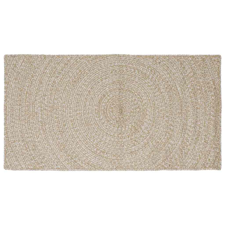 Vidaxl rechteckige Teppiche natur und weiß 60 x 110 cm Jute
