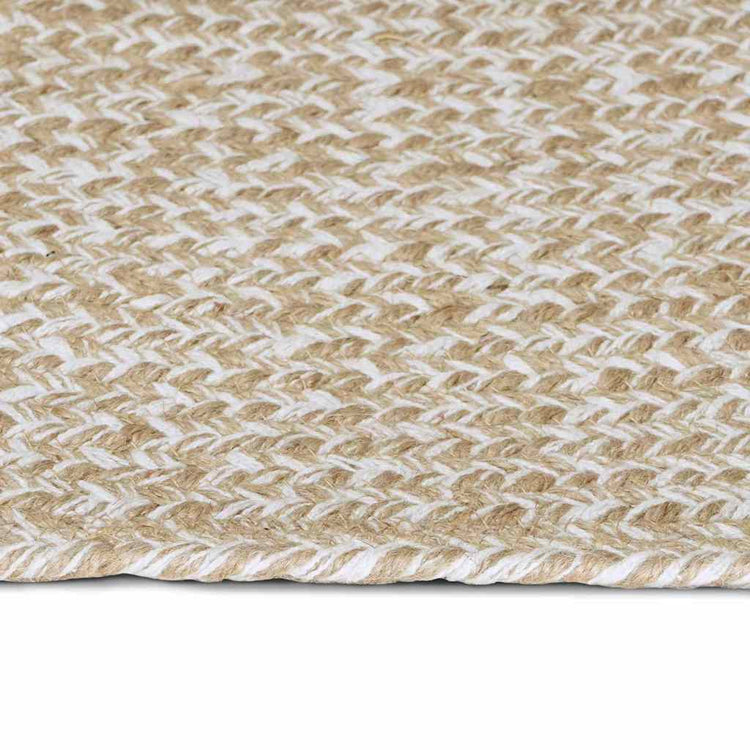 Vidaxx Teppiche rechteckig Natur und Weiß 60 x 400 cm Jute