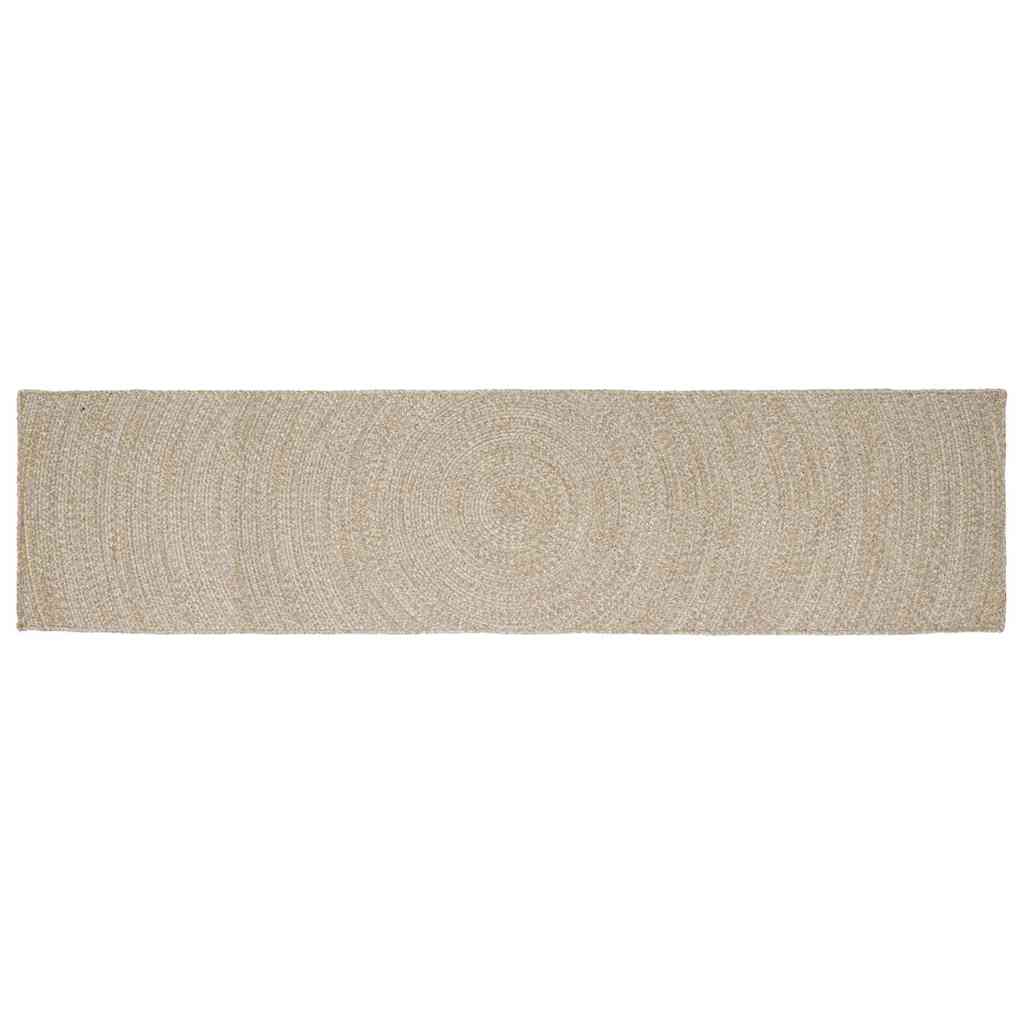 Vidaxx Teppiche rechteckig Natur und Weiß 80 x 400 cm Jute