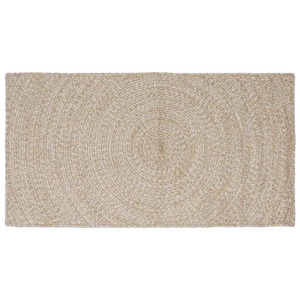 Vidaxx Teppiche rechteckig Natur und Weiß 100 x 200 cm Jute