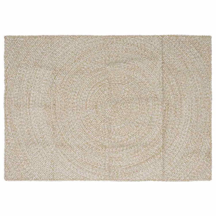 Vidaxx Teppiche rechteckig Natur und Weiß 120 x 170 cm Jute