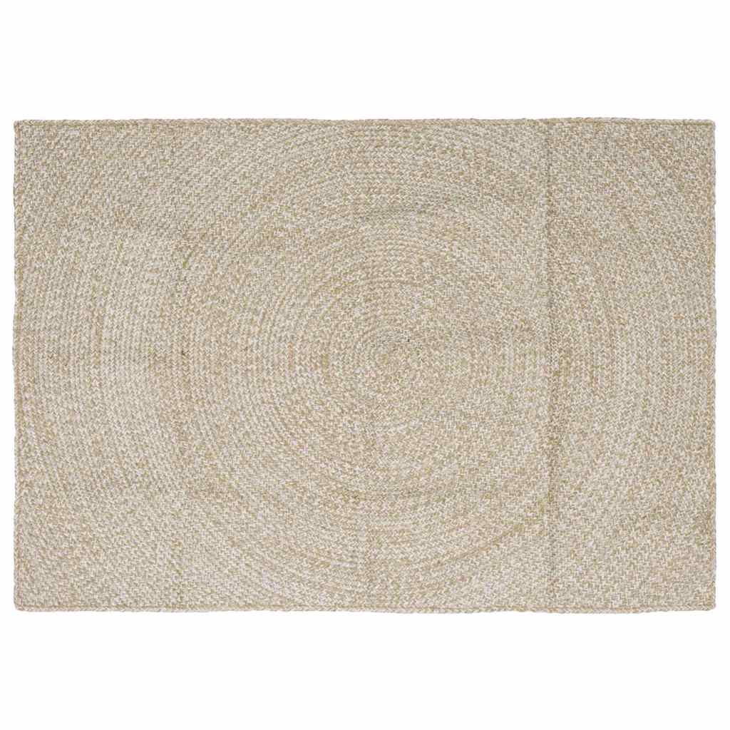 Vidaxx Teppiche rechteckig Natur und Weiß 140 x 200 cm Jute