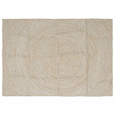 Vidaxx Teppiche rechteckig Natur und Weiß 140 x 200 cm Jute