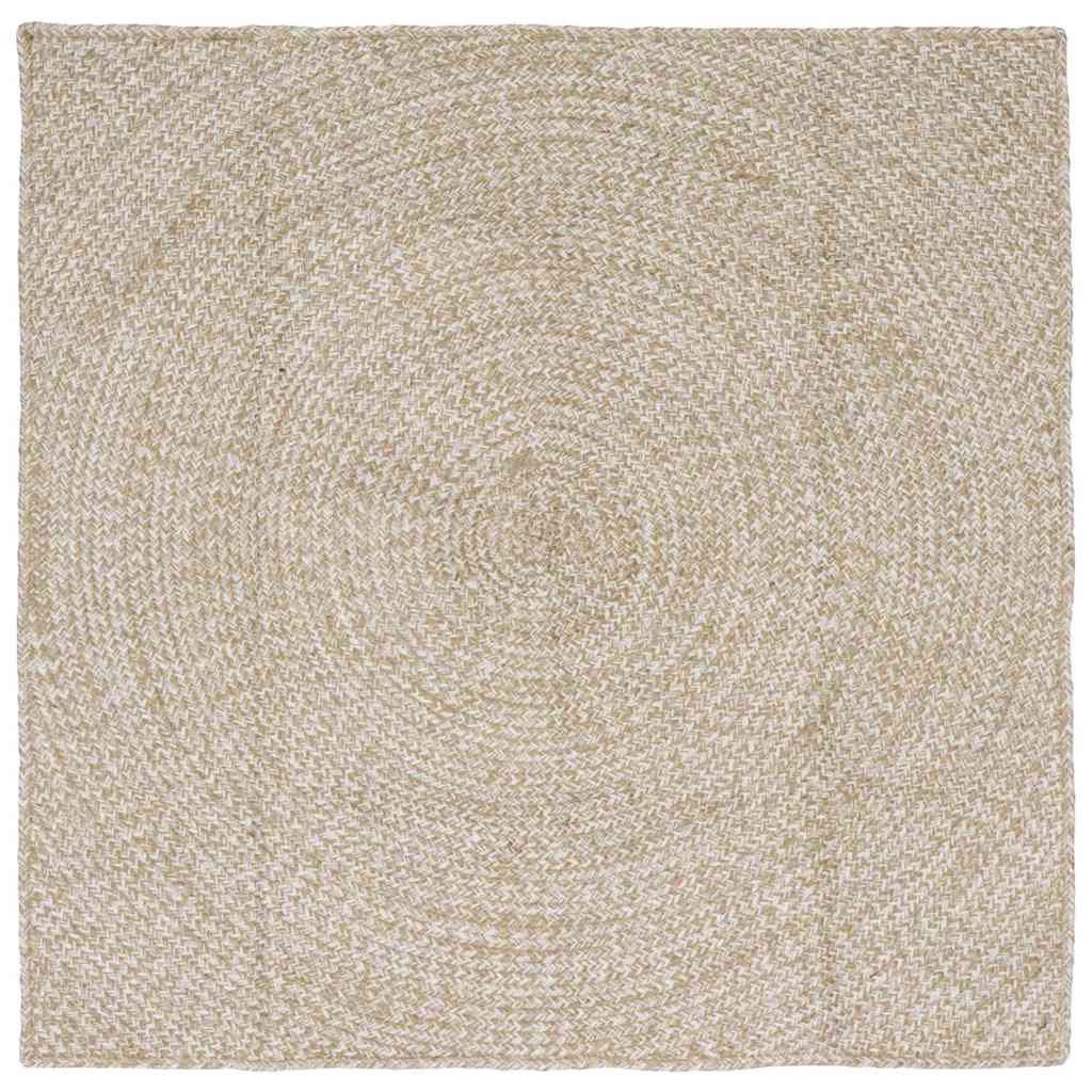 Vidaxx Teppiche quadratisch Natur und Weiß 160 x 160 cm Jute