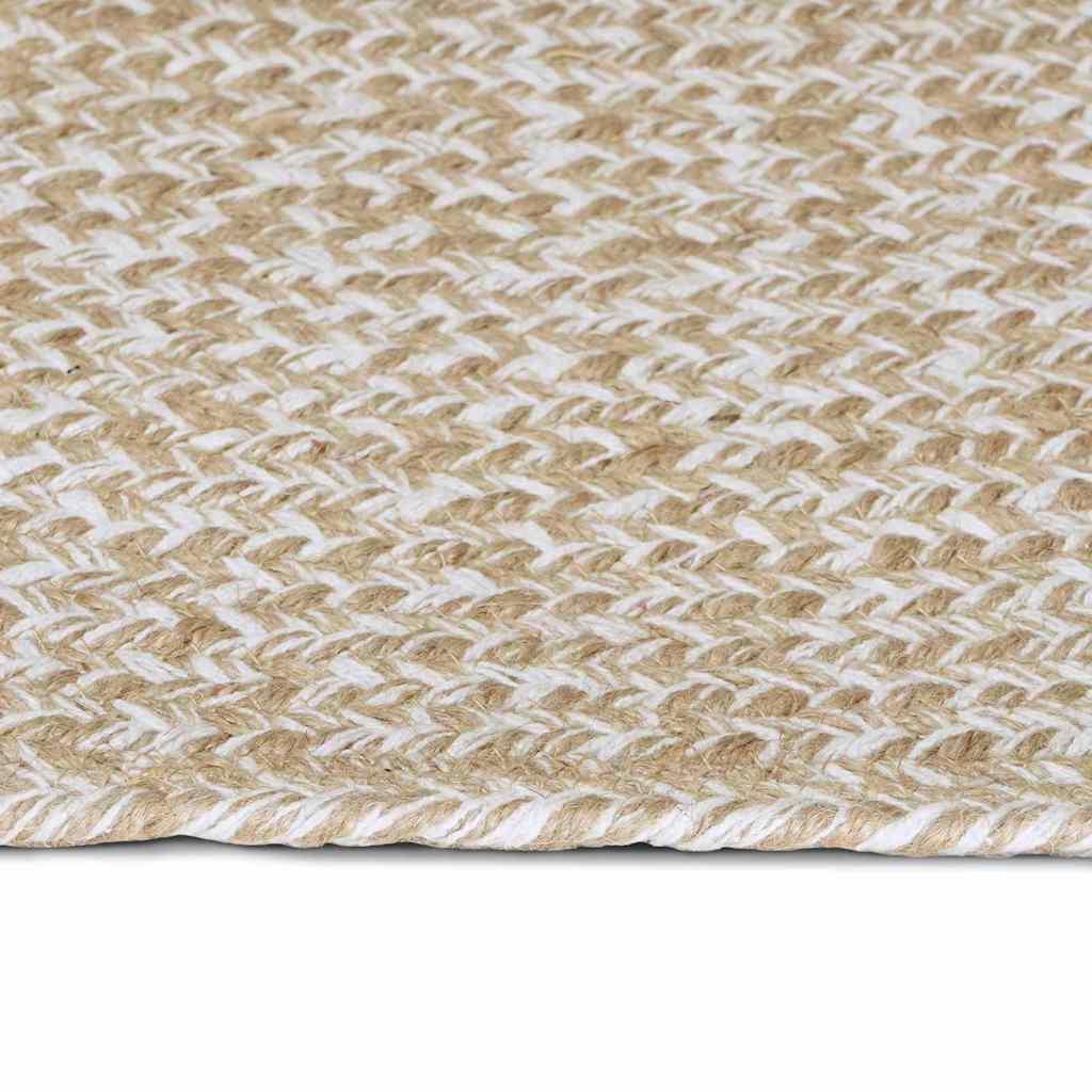 Vidaxx Teppiche rechteckig Natur und Weiß 200 x 290 cm Jute