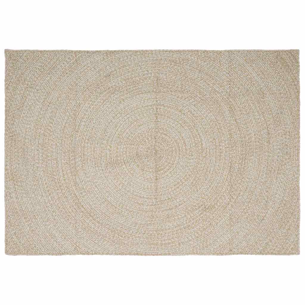 Vidaxx Teppiche rechteckig Natur und Weiß 200 x 290 cm Jute