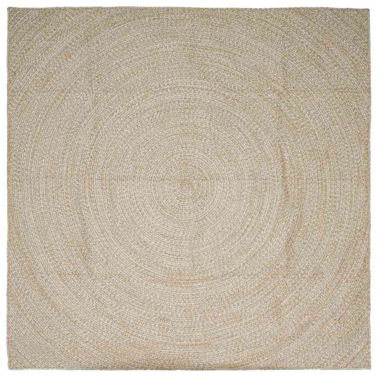 Vidaxx Teppiche quadratisch Natur und Weiß 300 x 300 cm Jute