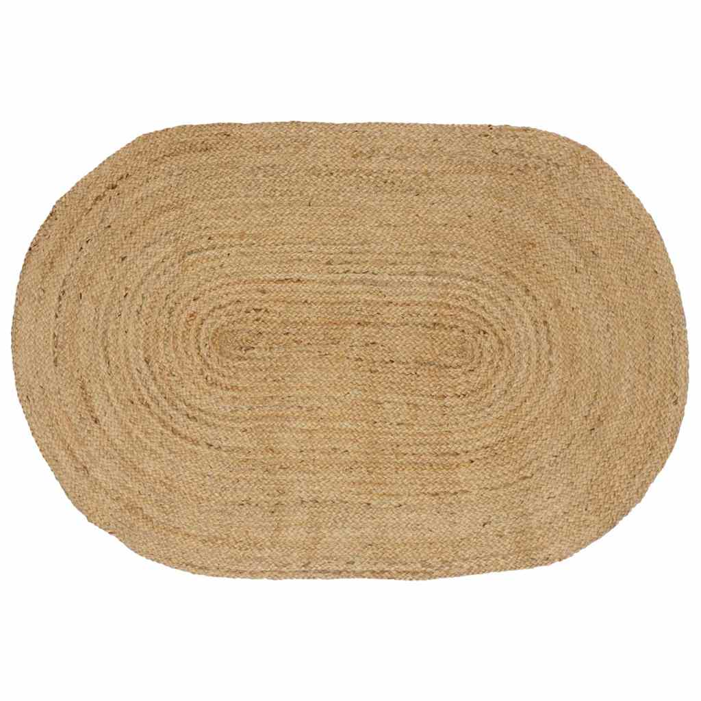 Vidaxl Teppiche oval natur 122 x 183 cm Jute