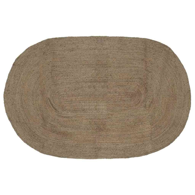 Vidaxl Teppiche oval grau 152 x 245 cm Jute