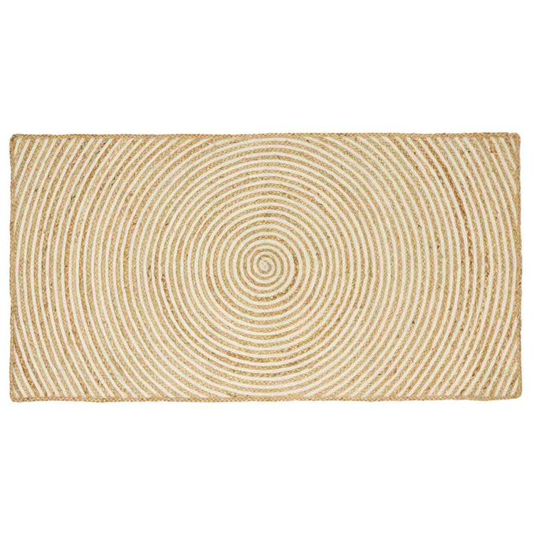 Vidaxx Teppich Natur und Weiß 60 x 110 cm Jute
