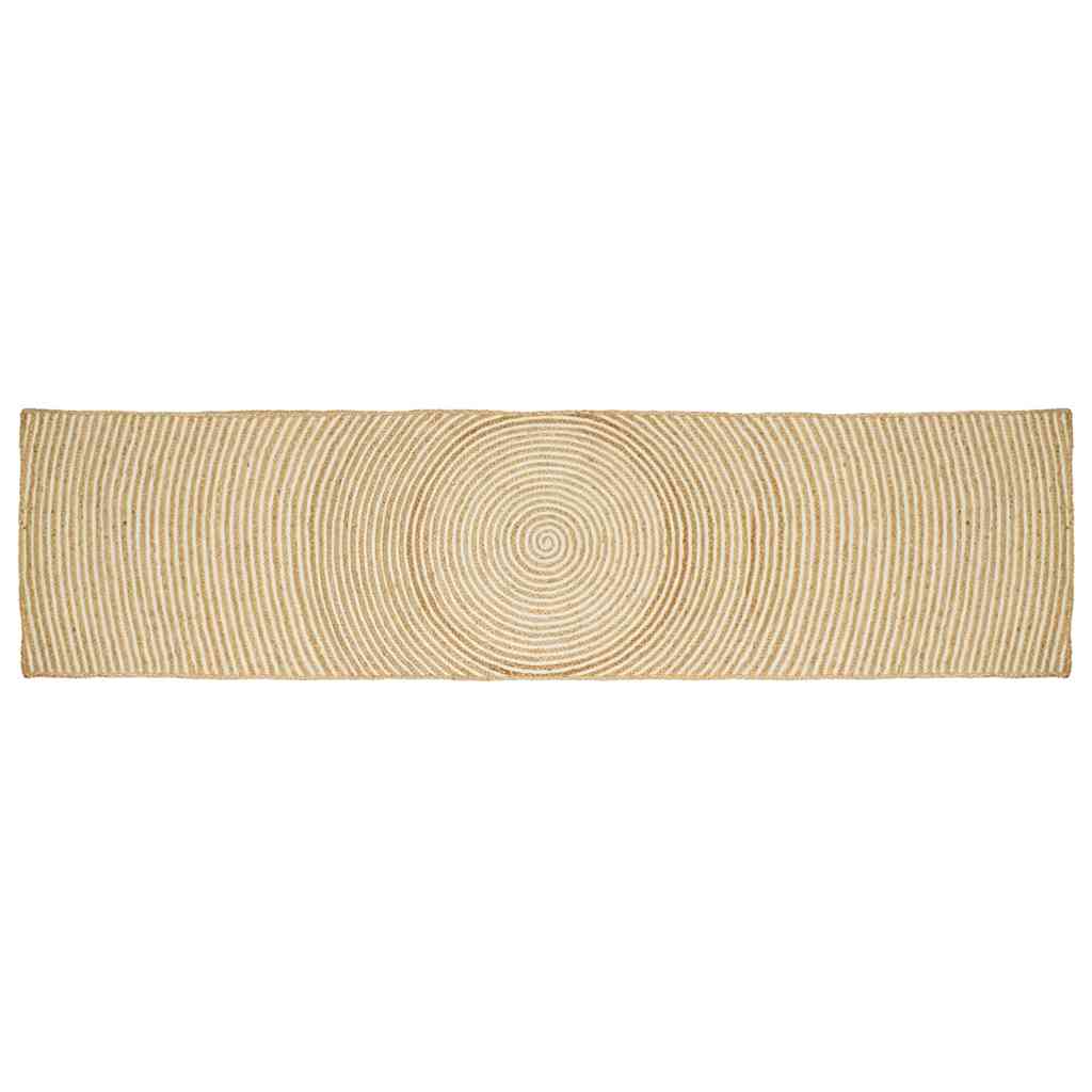 Vidaxx Teppich Natur und Weiß 60 x 400 cm Jute