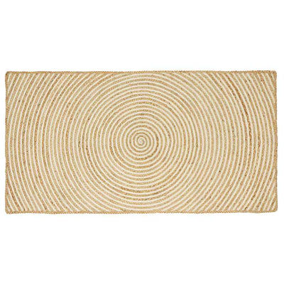 Vidaxl-Teppich Natur und Weiß 80 x 150 cm Jute