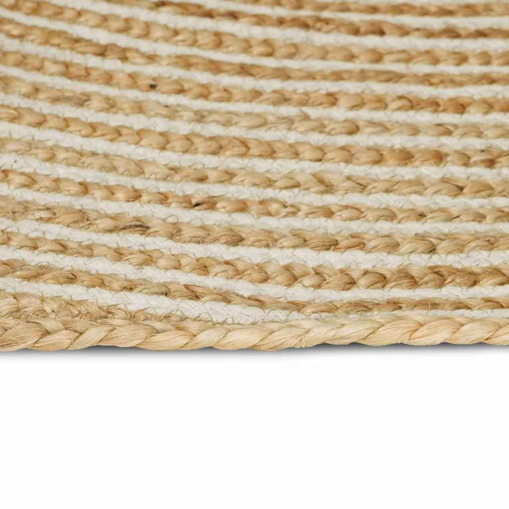 Vidaxx Teppich Natur und Weiß 80 x 250 cm Jute
