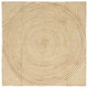 Vidaxx Teppich Natur und Weiß 120 x 120 cm Jute
