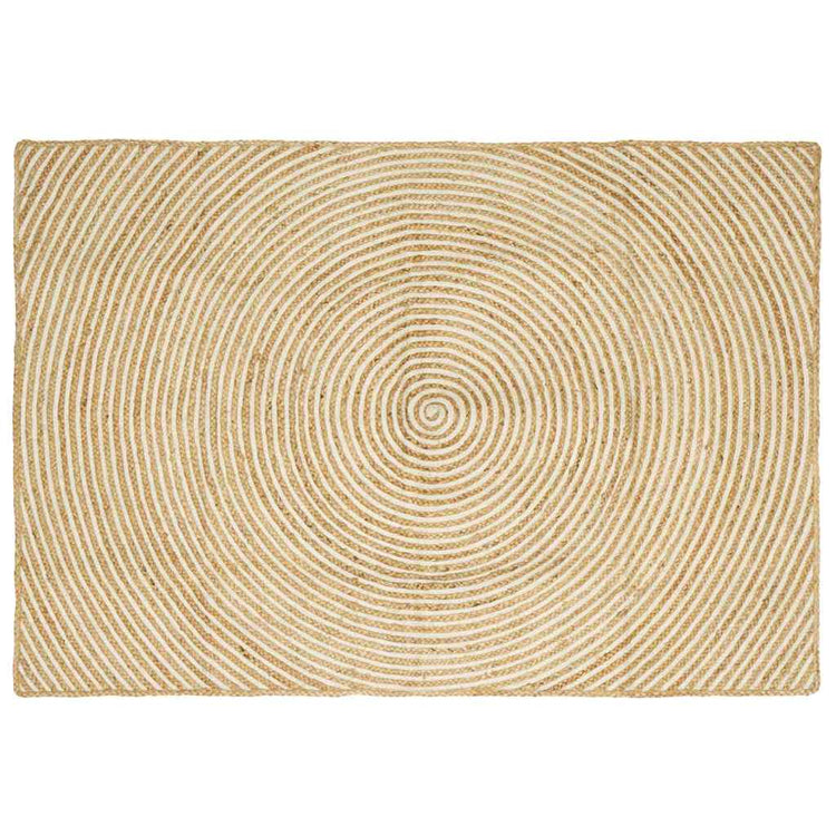 Vidaxl-Teppich Natur und Weiß 120 x 170 cm Jute