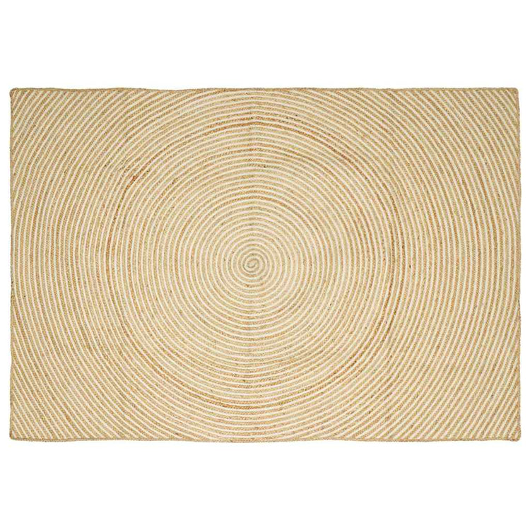 Vidaxx Teppich Natur und Weiß 160 x 230 cm Jute
