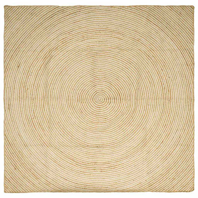 Vidaxx Teppich Natur und Weiß 200 x 200 cm Jute