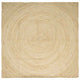 Vidaxx Teppich Natur und Weiß 300 x 300 cm Jute