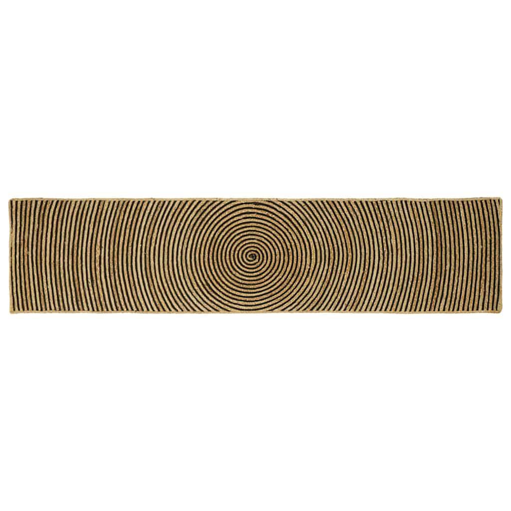 Vidaxx Teppich Natur und Schwarz 60 x 200 cm Jute