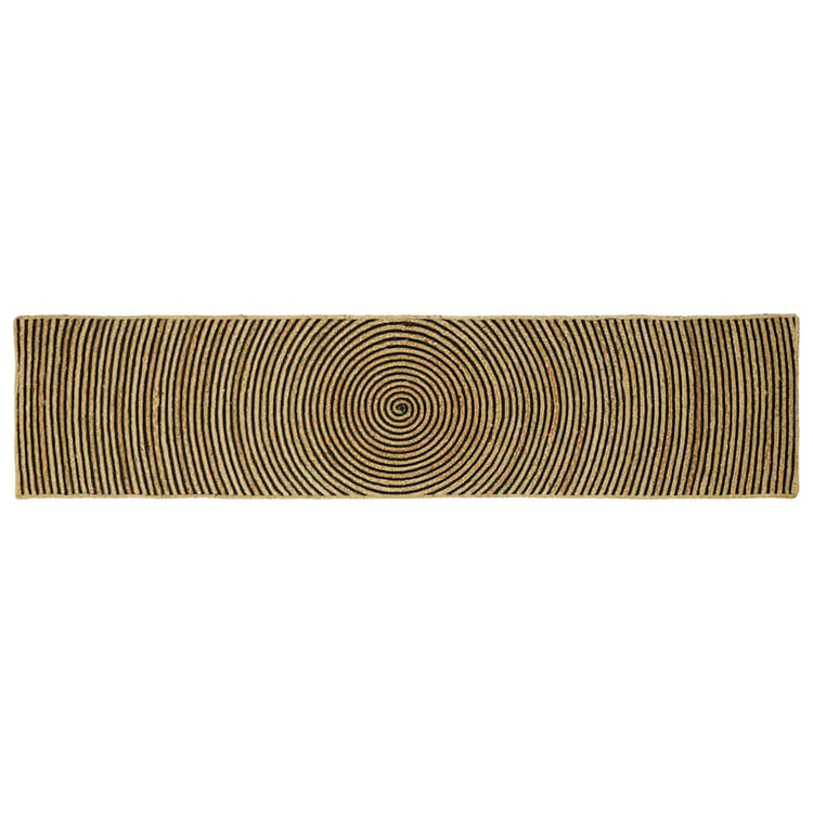 Vidaxx Teppich Natur und Schwarz 60 x 250 cm Jute