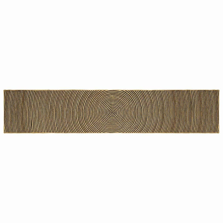 Vidaxx Teppich Natur und Schwarz 60 x 400 cm Jute